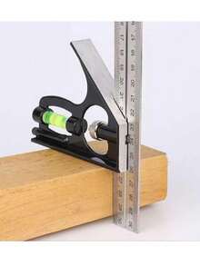 1pc Precision Adjustable Angle Square With Bubble Level - 45/90 Degree Angle Ruler, Multi-Functional Industrial Measuring Tool - Multicolor - View 6