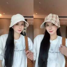 1pc Reversible Floral Bucket Hat, Japanese Style Large Brim Sun Hat For Women, Linen UV Protection Summer - A - View 7
