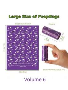 180 Bags/12 Rolls Thick Plastic Pet Dog Waste Pickup Kit, New Cute Strawberry Pattern, Outdoor Dog Walking And Potty Bagging Set, Dog Poop And Trash Bag Collection (Pettailbliss), Home Decor, Party & Christmas Storage - Multicolor - View 12