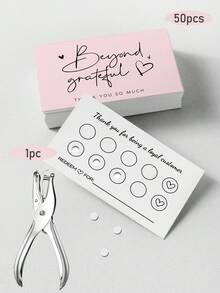 50pcs Customer Loyalty Punch Cards, Suitable For Retail Stores, Cafes, Restaurants, Hair Salons And Other Small Businesses Customer Reward Cards - Loyalty Card - View 9
