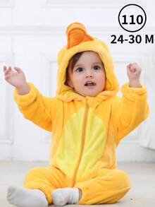 1pc Baby Cartoon Animal Pattern Long Sleeve Zipper Cute Comfortable Outfit, Unisex Baby Clothing, Suitable For Daily Wear And Holiday Gifts - Multicolor - View 26