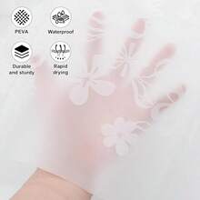 Shower Curtain, 72 X 72 Water Repellent Premium Bathroom Shower Curtain With 3 Magnetic Weights For Shower Stall, Bathtubs (White Flowers-2) - 白花-2白花-2 - 查看 4
