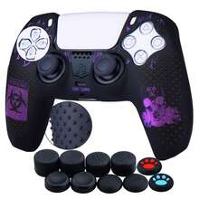 11pcs PlayStation5 Controller Protection Kit, Silicone Case & 10pcs Joystick Caps - View 7