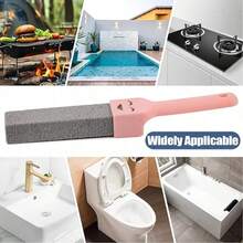 OBOVAY Bộ 3 miếng đá bọt cán dài, đá bọt chịu lực cao, hiệu quả trong việc loại bỏ cặn vôi, vết bẩn do nước, cặn canxi, rỉ sét trên bồn cầu, hồ bơi, phòng tắm, bồn rửa chén, vỉ nướng, bồn tắm và vệ sinh nhà cửa. - Nhiều màu - Xem 4