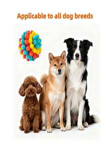 Indestructible Dog Chew Toy-TPR Bite- Material, Vibrant Colors, Chewable Teething Toy For Dog, Soft Training Ball For Aggressive Chewer, Teeth Cleaning& Training Chew Toy For Dog, Boredom & Destructive Chewing, Without Battery, Dog Toy - Multicolor - View 9