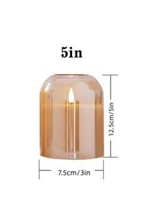 3pcs/Set Battery Powered Acrylic LED Column Lights With Remote Control And Timer, Suitable For Christmas, Halloween, New Year Home Decor (Batteries Not Included) - Gold - View 10