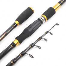 SEACHASER 1.8m-2.7m Carbon Fiber Telescopic Fishing Rod, Medium Power, Suitable For Sea Fishing And Boat Fishing - Black - View 4