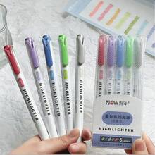 5 Stück, Doppelköpfiger Textmarker zum Markieren und Unterstreichen, kein Verschmieren auf Papier, hochwertiges Aussehen, Studenten Farbplaner Stift, speziell für Studenten geeigneter Wasserfarben Stift, Doppelköpfiger Textmarker speziell für Kunststudenten, Textmarker speziell für Schüler und Studenten, kompatibel mit Kunstbüchern für Studenten - Sätze - Übersicht 9