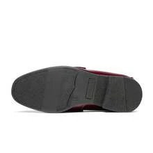Boys Dress Shoes Slip-On Loafers Tuxedo Patent Classic Velvet Shoes(Runs Small, Please Order One Size Up) - 酒紅色 - 查看 9