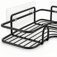3pcs Black Iron Bathroom Shelf 26cm Bathroom Tripod Organizer Suitable For Rental Apartments - Black 3pcs - View 3