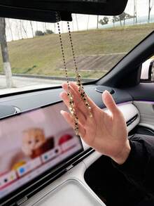 Shiny Star Car Pendant, Creative Rearview Mirror Decoration - A - View 8