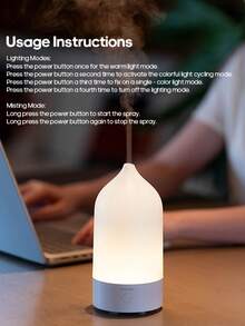 1pc 120ml Mini USB Aroma Diffuser, Compact Portable Ultrasonic Air Humidifier, Lightweight & Colorful, Suitable For Office And Home Use - Multicolor - View 10