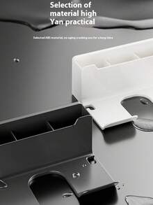 Wall-Mounted Hair Dryer Holder & Storage Rack, Hands-Free Hair Dryer Hanger, Bathroom Hair Dryer Organizer - Multicolor - View 6