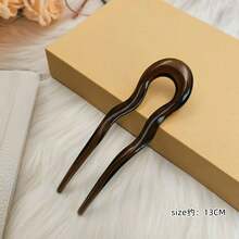 1-5pcs French Twist Hair Forks, U-Shaped Wavy Hair Clips, Suitable For Buns, Tortoiseshell Color, Fashionable & Flexible Hair Accessories, Hair Clips, Bathroom Supplies, Travel, Bathroom Decor - Multicolor - View 18