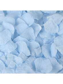 1600片浅蓝色玫瑰花瓣 - 奢华人造花瓣套装，适合浪漫散落装饰，完美适用于婚礼走道装饰、求婚、订婚、生日派对、周年纪念誓言重温、浪漫氛围、摄影背景、餐桌中心装饰、新娘送礼会、新娘主题派对、活动造型、DIY手工、家居装饰、庆典点缀，柔和的天蓝色调 - 拋灑花瓣 - 查看 5