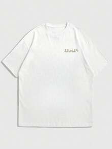 T-shirt graphique FRACTYR pour hommes avec masque de Geisha japonaise Hannya, mode de rue décontractée d'été à manches courtes, imprimé recto-verso, art de samouraï fantasy sombre dans le style Harajuku, coton confortable - Blanc - Voir 4