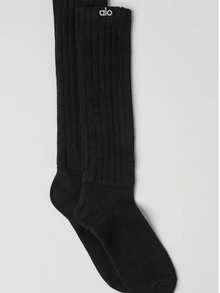 Alo Yoga Alo Unisex Scrunch Socks - màu đen - Xem 1