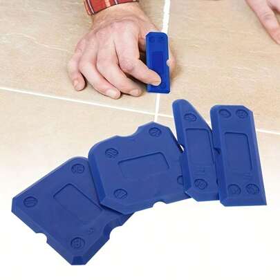 1 Set Multifunctional Silicone Sealant Applicator Tool Kit, Includes 4pcs Scraper, Caulking Tool, Essential For Home Improvement, Manual Operation No Power Needed, Easy To Apply, Durable Construction, Suitable For DIY Enthusiasts