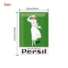 Vintage Persil White Lady Metal Tin Sign - Classic Retro Nostalgic Wall Art For Kitchen, Hallway, Or Bar Decor, An Elegant Gift For Collectors And Vintage Decor Enthusiasts, Timeless Metal Sign With Rich Detailing, Available In Multiple Colors For Coordinated Home Styling, Perfect Accent For Seasonal Refresh And Small Space Decor, Ideal Keepsake For Those Who Cherish Old School Charm - Multicolor - View 3
