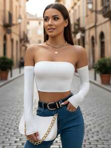 Women Tops - White - View 3