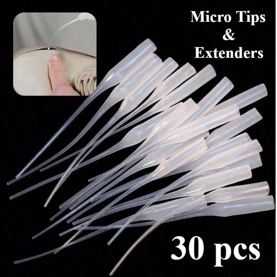 30pcs Precision Glue Applicator Set - With Fine Tip And Extension Tube, Suitable For Handicrafts, Lab Dispensing, Shoe Repair, Easy To Control Delicate Glue Tasks