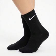 3 Pairs NIKE Socks, Unisex Running & Training Cotton Mid-Calf Socks, SX7667 - SX7667-010 - View 5
