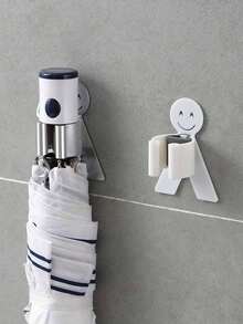 Mop Clip Convenient Storage Organizer Perfect Household Cleaning Tool Wall Mounted Hanging Rack Practical Gift For Home Kitchen Bathroom Family Holds Multiple Cleaning Supplies Durable Organizer Solution For Tidy Spaces - White - View 5