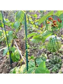 21 piezas Juego de soportes de jardín duraderos, con núcleo de metal recubierto, incluye 11 varillas de soporte, 2 clips en forma de A, 4 conectores, 4 clips universales, anticorrosión, fácil de insertar, adecuado para diversas plantas, frutas, verduras, accesorio esencial para jardinería en patios, estantería resistente - A - Ver 6