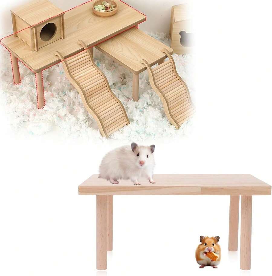 Hamster Platform - Hamster Floor - Hamster Toy Platform - Suitable For Rabbits, Guinea Pigs, The Cut Is Neat And Smooth And Will Not Harm Your Pet (M) - 1pcs - 查看 1