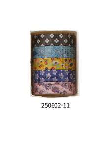 Set Pita Washi Pola Retro 5 Gulungan/Kotak, Pita Washi Desain Multi-Elemen - Untuk Scrapbooking dan Dekorasi Amplop Kartu Ucapan, Pita Kreatif, Pola Flora, Fauna, dan Bunga yang Halus - Set - View 15