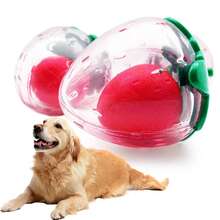 Juguete para mascotas con forma de fresa - Con bolitas rojas pequeñas en el interior, juguete con sonido de chillido, juguete de compañía con forma de fruta linda - Juguete para perro - Juguete resistente y no fácil de romper - Juguete de entrenamiento para perros, juguete con sonido de pío, para que la mascota disfrute sola, para masticar y aliviar el aburrimiento, juguetes para la dentición, juguetes interactivos, juguetes de compañía, regalo para perros. - Rojo - Ver 11