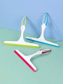 Soft Rubber Glass Squeegee, Ergonomic Handle Design For Comfortable Grip, Suitable For Home & Commercial Cleaning: Washing Windows, Bathroom Glass, Tiles, Mirrors; Hotel, Restaurant, Public Restroom Glass/Tile Cleaning, Removes Water Stains And Dirt For A Streak-Free Clean - Multicolor - View 3