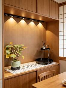 1pc Cat Eye Motion Sensor Cabinet Light USB Rechargeable LED Light Strip Dimmable 3 Color Temperatures Suitable For Kitchen Wardrobe Cabinet Bedroom Hallway - Three Colors Of Light - View 2