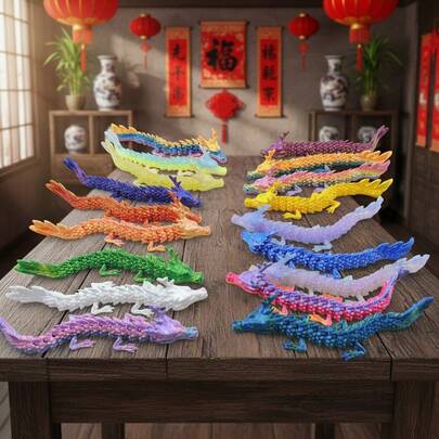 3/5/10/20pcs 5.91in/15cm Dragon Figurines, Random Colors, Suitable For Aquarium, Mini Garden, Fantasy World, Indoor Decor - Ideal Decorative Gift, Home Decor, Sculpture Ornament