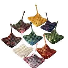 1pc Handmade Stingray Decor, Featuring Aquatic Animals And Stingray Design, Designed To Relieve Anxiety And Stress. Flexible Marine Life Series Creative Accessory, Unique Home Decor Desktop Ornament, Creative Holiday Gift, Distinctive Collectible, Suitable For Gifting And Personal Use - Multicolor - View 7