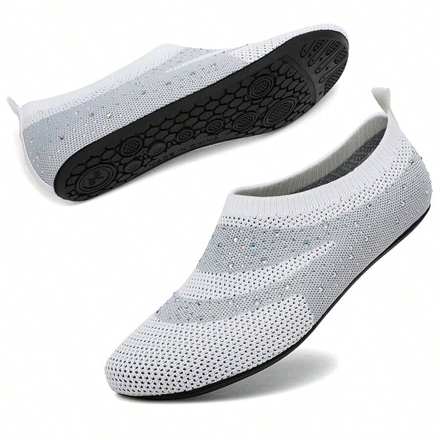 Women's Water Sports Shoes, Suitable For Barefoot Enthusiasts, Swimming And Diving Sports, Soft-Soled Beach Shoes, Quick-Drying Outdoor Summer Sandals, Fishing Water Shoes, Non-Slip Breathable Wading Shoes. - White Lime - View 1