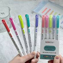 5 Stück, Doppelköpfiger Textmarker zum Markieren und Unterstreichen, kein Verschmieren auf Papier, hochwertiges Aussehen, Studenten Farbplaner Stift, speziell für Studenten geeigneter Wasserfarben Stift, Doppelköpfiger Textmarker speziell für Kunststudenten, Textmarker speziell für Schüler und Studenten, kompatibel mit Kunstbüchern für Studenten - Sätze - Übersicht 7