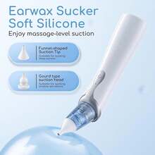 Herramienta de aspiración de cera de oído con 8 piezas de recogedor de oído, kit de extracción de cerumen con succión fuerte con cable de carga, dispositivo de succión de oído para adultos y niños (Blanco) - Multicolor - Ver 4