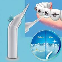SOKANY Portable Manual High-Pressure Water Flosser, ABS Material, Pulse Technology, Button-Operated, Detachable Nozzle, No Electricity Required, Suitable For Home/Travel, Essential Dental Care Tool - White - View 2