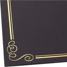 Conjunto de 12 Porta-Certificados em Papel Requintado para Diplomas e Certificados, Pastas Resistentes para Certificados e Premiações, Ideal para Formaturas, Reconhecimento de Funcionários e Exibição de Homenagens. Tamanho: 28,45 x 22,35 cm (Compatível com Papel Carta de 21,59 x 27,94 cm). - Tamanho único. - Ver 3