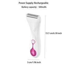 Women's Electric Shaver, Women's Electric Shaver, Bikini Trimmer With LCD Display, Rechargeable Body Hair Trimmer For Bikini, Underarms, Legs, Arms, Intimate Areas, White - Multicolor - View 2