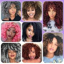 Jamaican Bounce Crochet Hair For  - 4 Packs, 72 Roots, Natural Black, Jumpy Wand Curls, Short Pre - Looped Curly Hair (8 Inch, 1B/30/27) - Nhiều màu - Xem 8