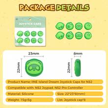 IINE Island Dream Switch 2/NS2 保护壳套装，可拆卸保护壳，可爱超薄 PC 外壳，包含 2 个摇杆帽、收纳袋和游戏卡盒，游戏配件 - 查看 11