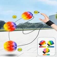 1/6/12pcs Mini Wrist Finger Spinner Balls With Rope, Comfortable Grip Elastic Exercise Balls, Durable TPE Material, Space And Moon Print, No Motor No Battery Required, Moon Style Elastic Rope Catch Ball, Suitable For Outdoor Sports And Leisure - Multicolor - View 6