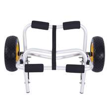 Yellow Kayak Canoe Boat Carrier Dolly Trailer, Portable Transport Cart With Wheels For Outdoor Water Sports, Heavy Duty Trolley For Kayak & Canoe Transportation, Sturdy Easy Moving Boat Cart For Beach Lake & Outdoor Use - Yellow - View 5