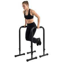 WARMTOBABY Adjustable Dip Bars 440lb Heavy Duty Dip Station For Home Gym Stable Calisthenics Bars 32 To 36 Inch Height Portable Dip Stand Upper Body Workout - Black - View 2