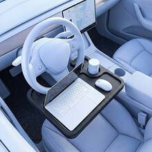 2-in-1 Lenkrad Tablett | Multifunktionales Auto Tablett und Laptop Tablett mit Getränkehalter | Hergestellt aus hochfestem ABS Material, langanhaltend | Geeignet für Limousinen, SUVs, Lkws und Wohnmobile | Unverzichtbar zum Essen, Arbeiten und Schreiben beim Parken | Minimalistisches Design verbessert die Nutzung des Stauraums im Auto | Unverzichtbares Kfz-Zubehör für Frauen und Reisende, steigert den Komfort und die Bequemlichkeit im Auto - Mehrfarbig - Übersicht 11