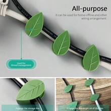 10pcs/Set New Material Pothos Vine Clips, Vine Plant Wall Climbing Fixers, Adhesive-Free Wall Mounted Plant Holders - A-Green - View 1
