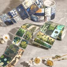 2m/Rolle Dekoband mit Blumen- & Pflanzenmotiven, vintage kreative ästhetische Aufkleber, DIY Scrapbooking Bastelbedarf, Geschenke, personalisiertes Scrapbooking Schulmaterial - Stil 2 - Übersicht 2