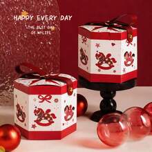 10pcs Rotating Carousel Gift Boxes, With Leather Handle, Hexagonal Design, Suitable For Wedding, Holiday, Party, Birthday, Gift Packaging For Candy, Chocolate, Perfect Gift Boxes - Gift Box - View 6
